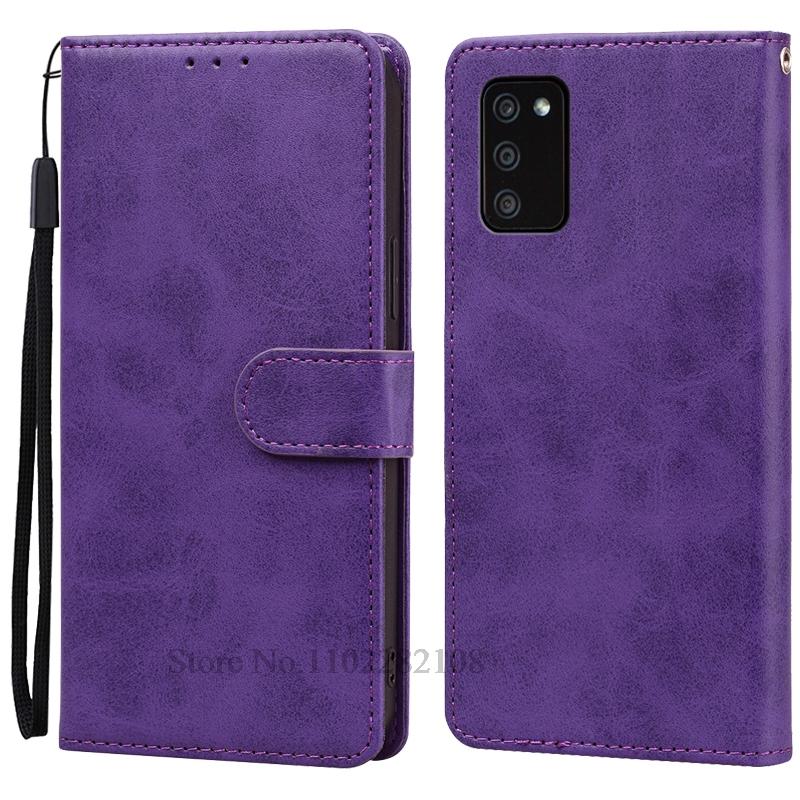 

A02S Case For Samsung Galaxy A02S Case Wallet Leather Flip Case For Samsung A02S Cover SM-A025F Phone Coque Fundas Shell For Samsung A02S фіолетовий