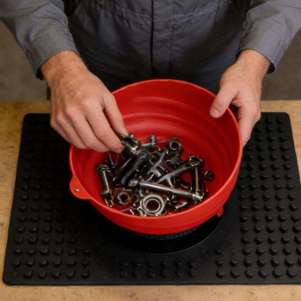 Magnetic Parts Bowl High-Strength Shatterproof Tool Trays Magnetic Nut Cup for Nuts Bolts Dorm Home Repair Shop Garage Workshop