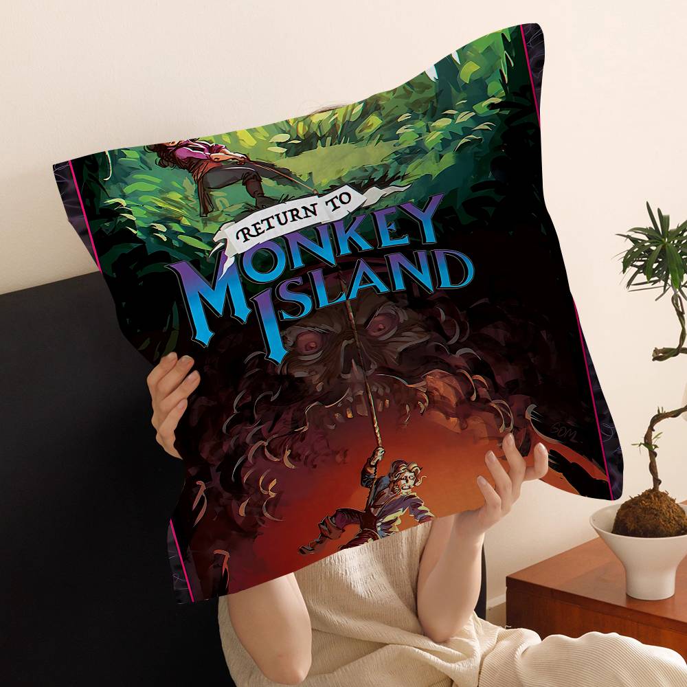Classic Game The Secret Of Monkey Island Pillow Gift Home Office Decoration Pillow Bedroom Sofa Car Cushion Coverpillow Case