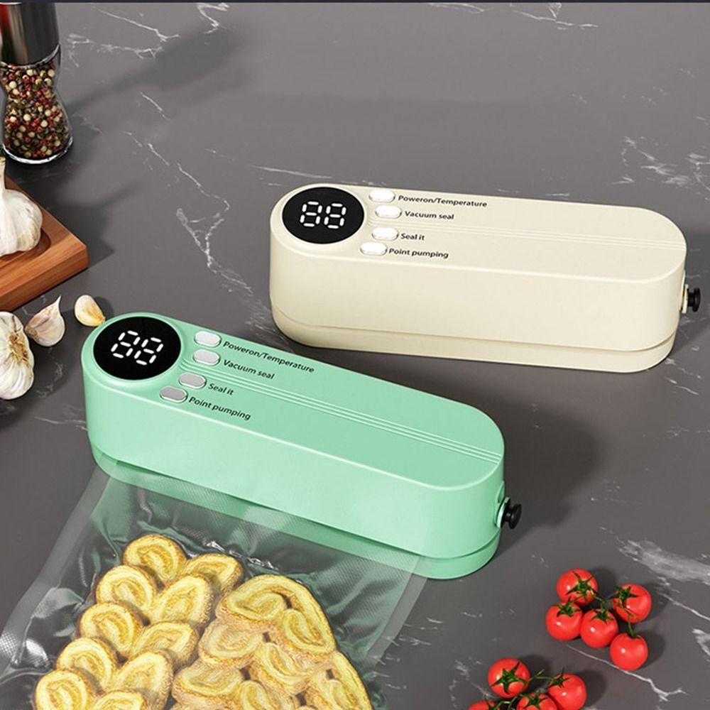 USB Charging Automatic Vacuum Sealer Compact Food Sealer Vacuum Packaging Machine  Kitchen