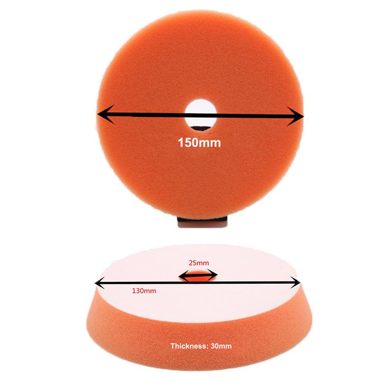 5 st 6 tums bilpoleringsdynor svamppolering polering vaxning pad hjul för bilpolerare buffert pad kit varm biltvätt