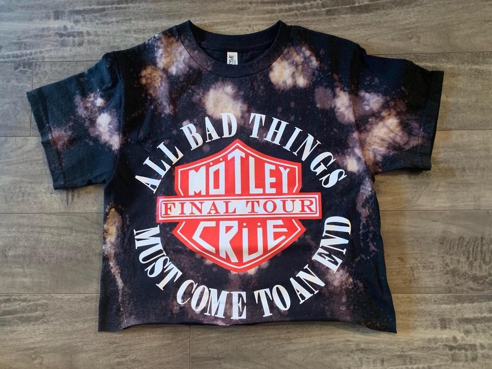Officially Licensed Motley Crue Crop Top Unisex T-Shirt XXL
