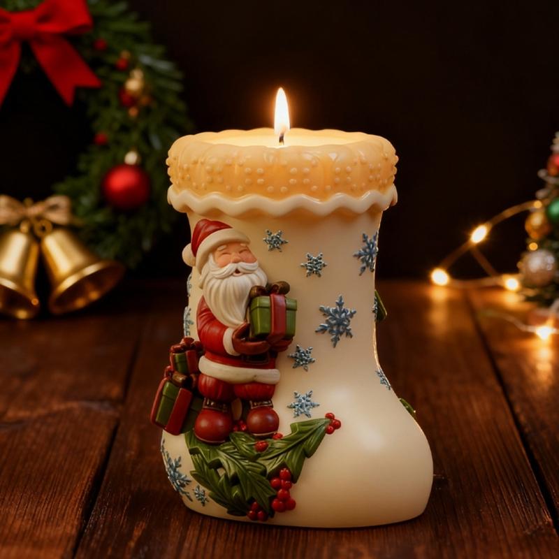 Christmas Stocking Silicone Candle Mold Food Grade Silicone Mould Baking Tool For Epoxy Resin Candle Soap Chocolate