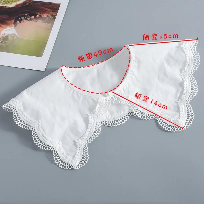 White Detachable Collar Shawl for Women Blouse Tops Fake Collar Neck Shoulder Wraps Girls Dress False Collar Accessories