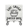 Rustic Wooden Coffee Time Sign with Metal Stand Farmhouse Style Tabletop Decorative Plaque for Kitchen Bathroom Home Decor