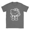 Unisex Shirt Cotton Oversize Large Size Glock Hello Kitty Graphic Shirt 100% Cotton Y2K Kawaii Cartoon Streetwear S-6XL