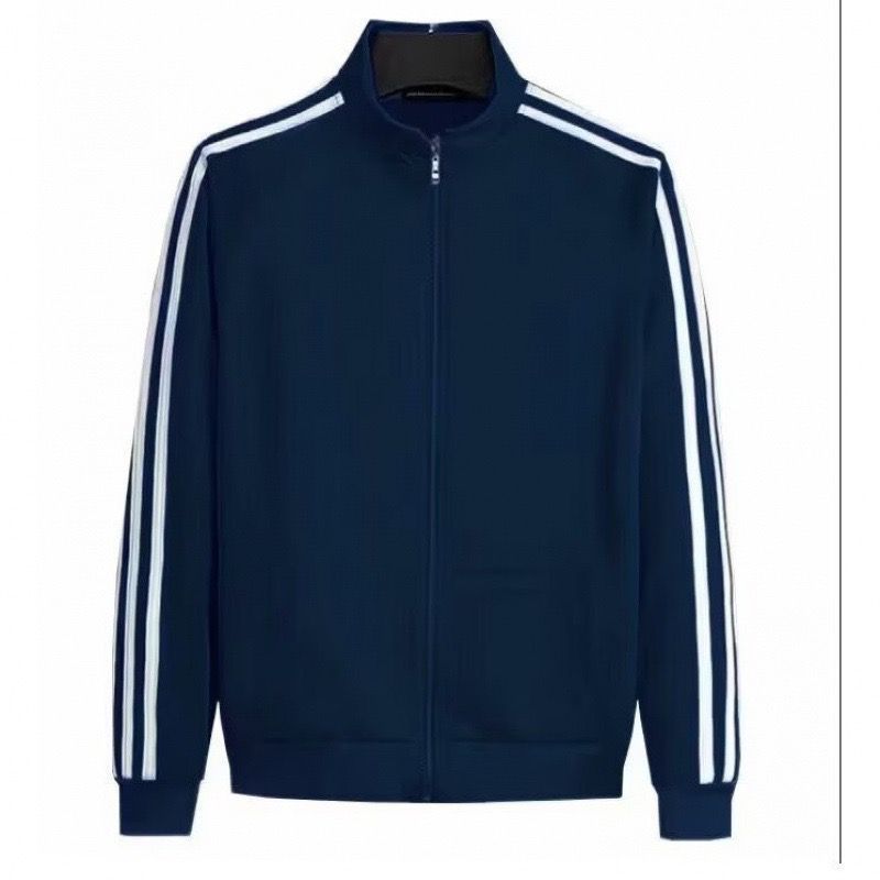 Thin Sports Jacket Men's Loose and Durable Long-sleeved Student Running Group Suit Three-bar Cardigan Sweater