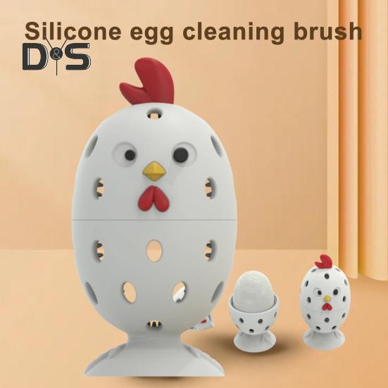 Egg Brush Cleaner Chick Shaped Silicone Egg Washer Food Grade Reusable Egg Cleaner Scrubber Washing Egg Tool
