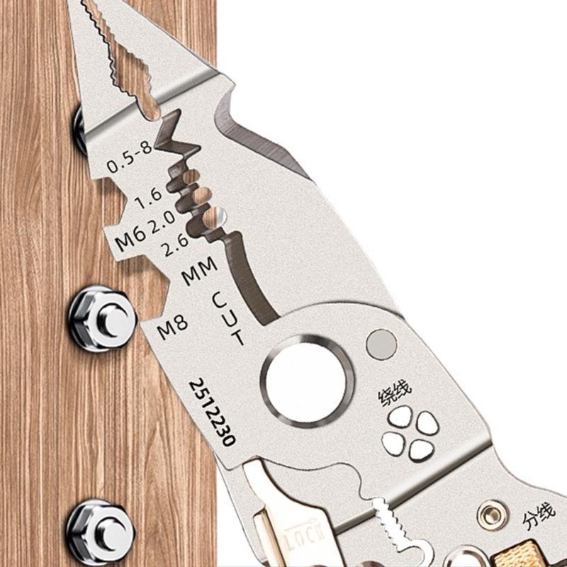 Digital Display Electrician Pliers Multifunctional Wire Stripper With Voltages Tester And Foldable Design For DIY Projects