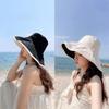 Soft Double-sided Wear Fisherman's Hat Broad-edged Bucket Hat Portable Women Sun Hat  Beach