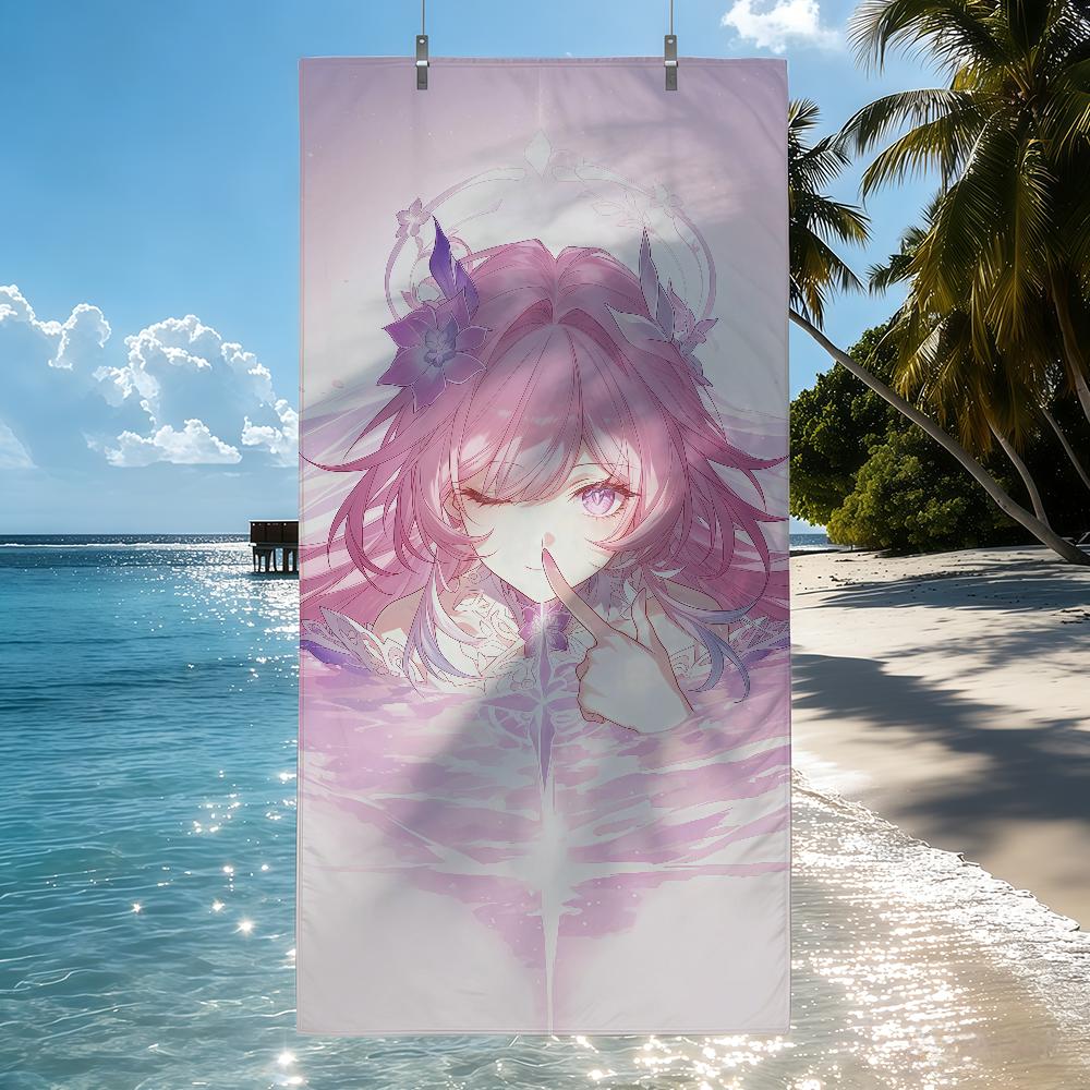

Game Honkai Star Rail Cyrene Towel Quick Drying Beach Towels Are Suitable For Swimming Pools Camping Yoga And The Gym W40*H60(CM)