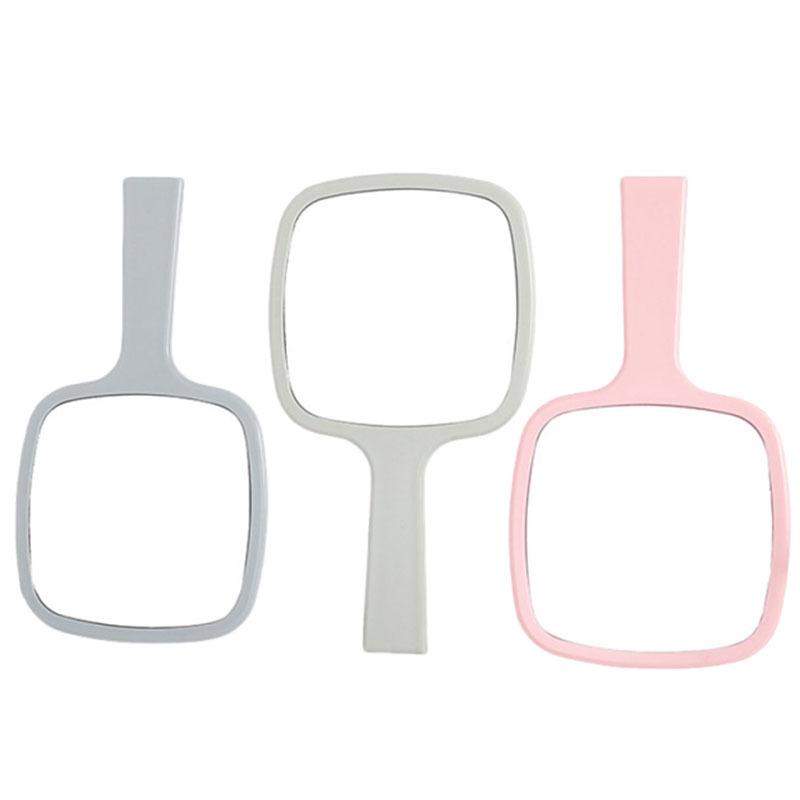 Trendy French-Style Luxury Handheld Makeup Mirror with Round Corners