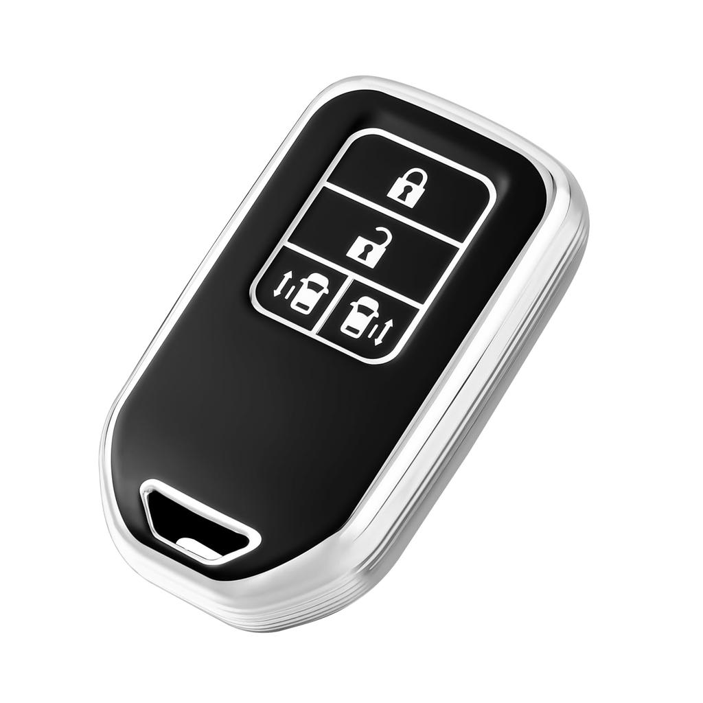 OFFCURVE Honda Key Fob Cover for Both Side Slide Button 4 Buttons for Civic