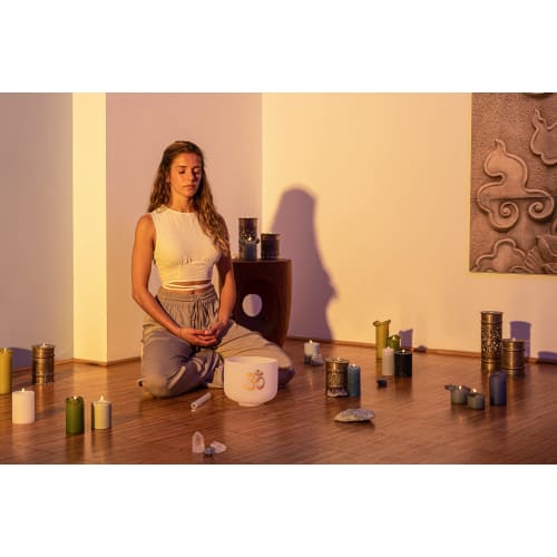 MEINL Sonic Energy Collection Crystal Singing Bowl Rod, Silicone Coated, Medium, 7.8" CSBRM