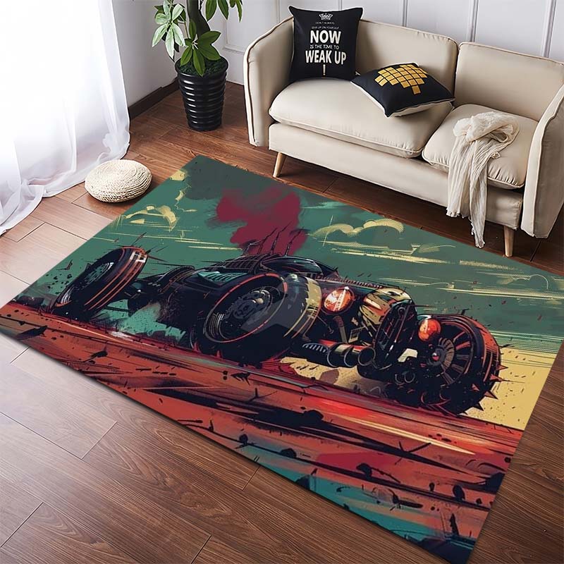 

Futuristic Hover Motorcycle Racing Area Rug, Non-Slip Floor Mat 40x60cm( 15x23in )