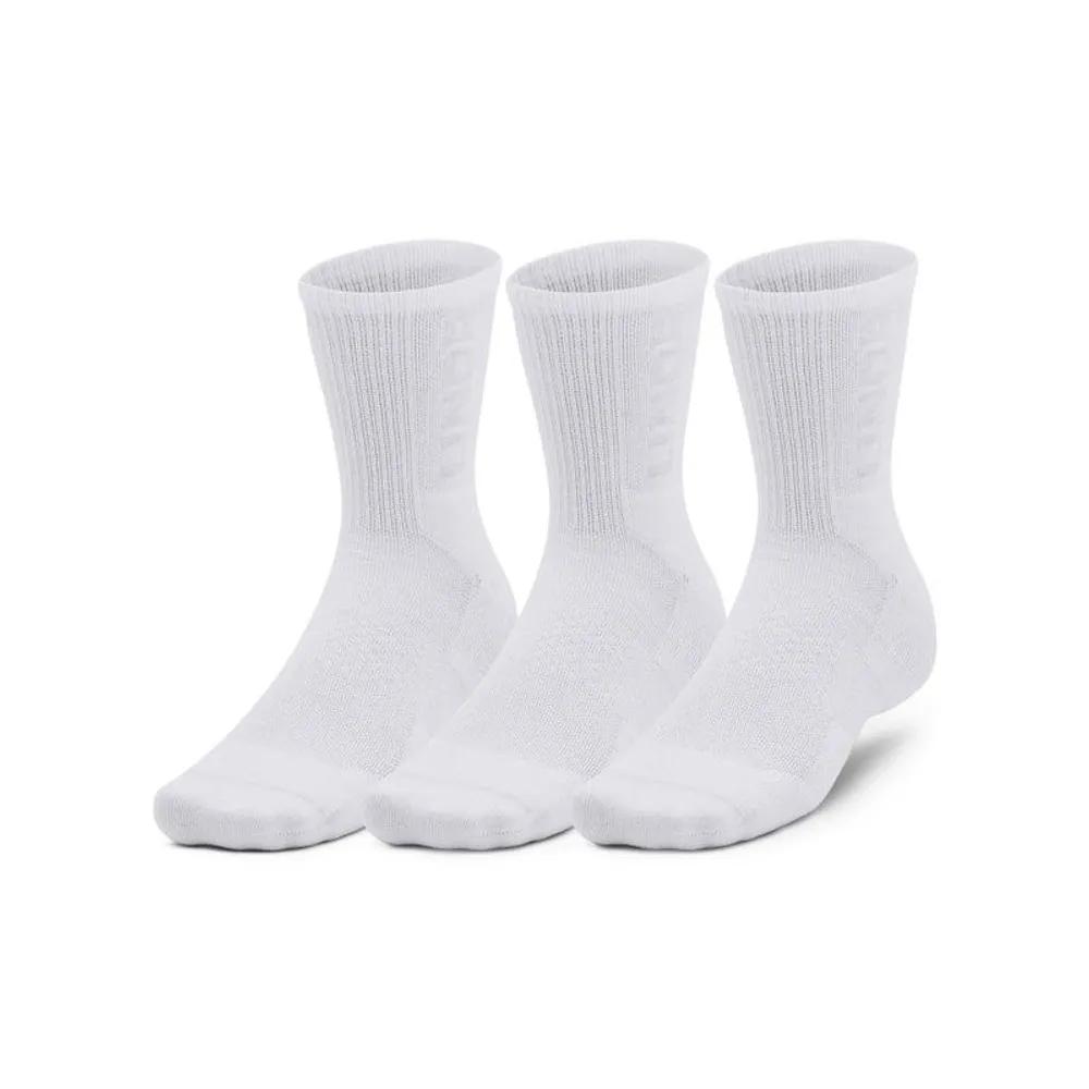 UNDER ARMOUR Under Armour 3-MAKER 3-Pack Midcrew Socks 1373084-100 M