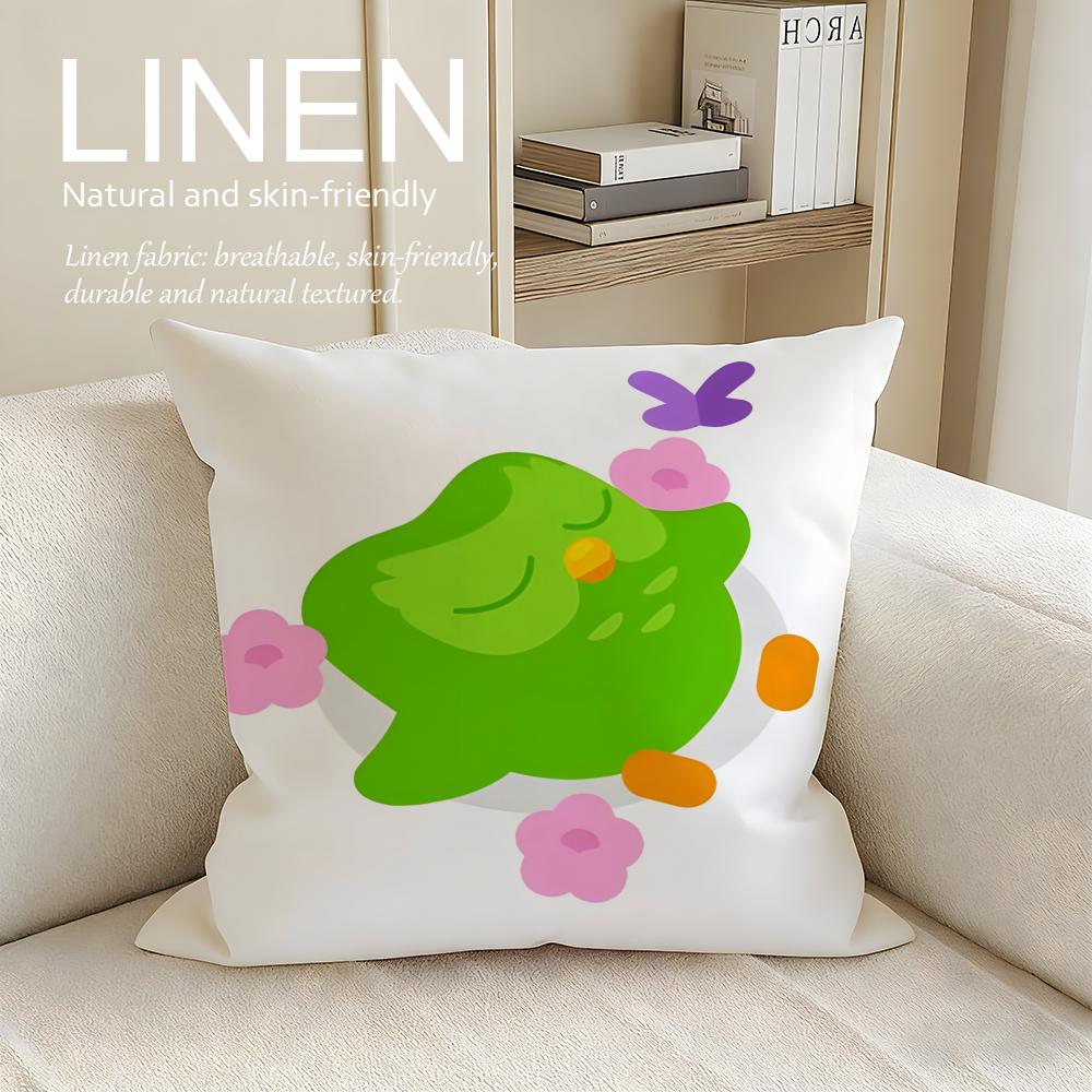 Game Duolinggo Cushion Cover Pillowcase Set Pcs x x Breathable Washable Sofa Cushion Cover