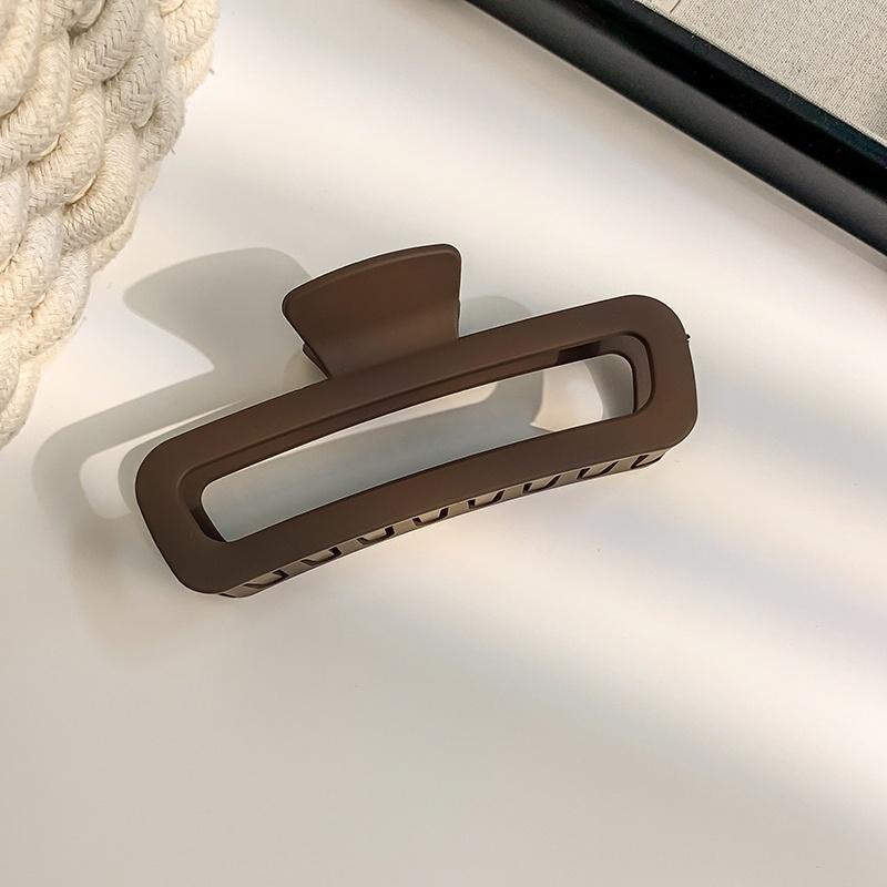 Frosted simple square shark clip back head Pan hair grab clip advanced sense hair accessories