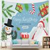 Cartoon Santa Claus Pattern Tapestry Home Bedroom Living Room Wall Decoration Christmas Theme Tapestry