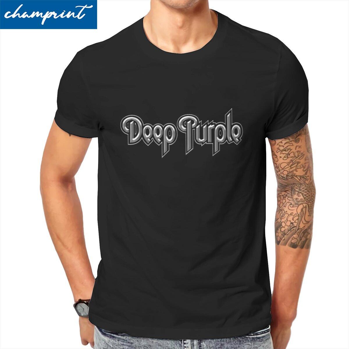 

Deep Purple Smoke on the Water T-Shirts for Men Hip Hop Musical Group Novelty 100% Cotton Tees Short Sleeve T Shirt 4XL 5XL Tops S разноцветный