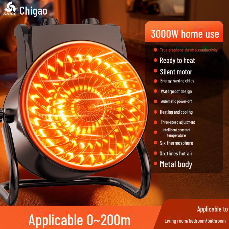 

Энергосберегающий бытовой графеновый обогреватель Chigo с мощным охлаждением и обогревом Deluxe 3000 watt mechanical