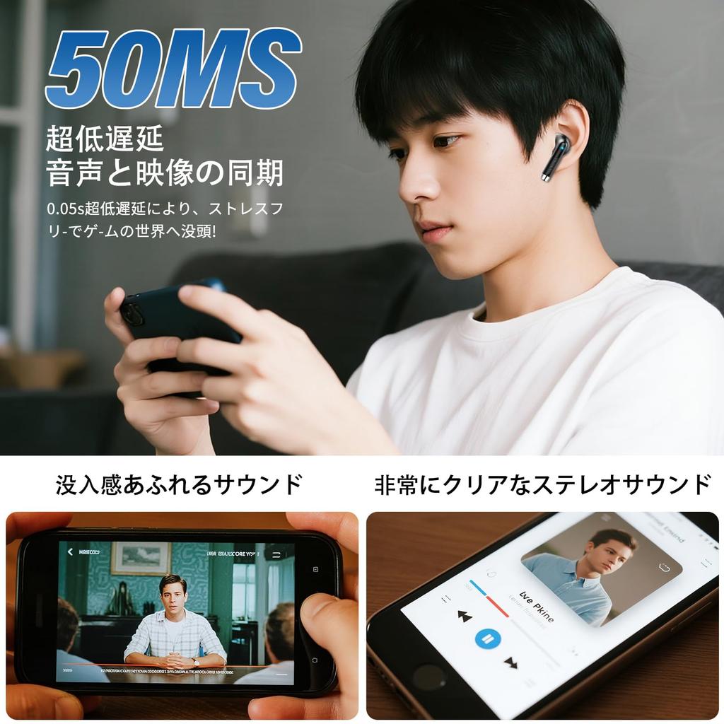 Wireless Bluetooth Earbuds Upgraded AI Smart ENC Call Noise Latest Bluetooth Sound Low Instant Fast Single or for Web and Compatible with iPhone and