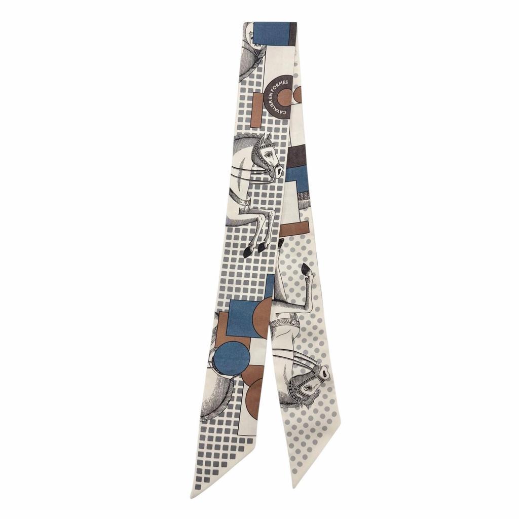 Excellent HERMES Scarf CAVALIER EN FORMES Multi Silk Women Used
