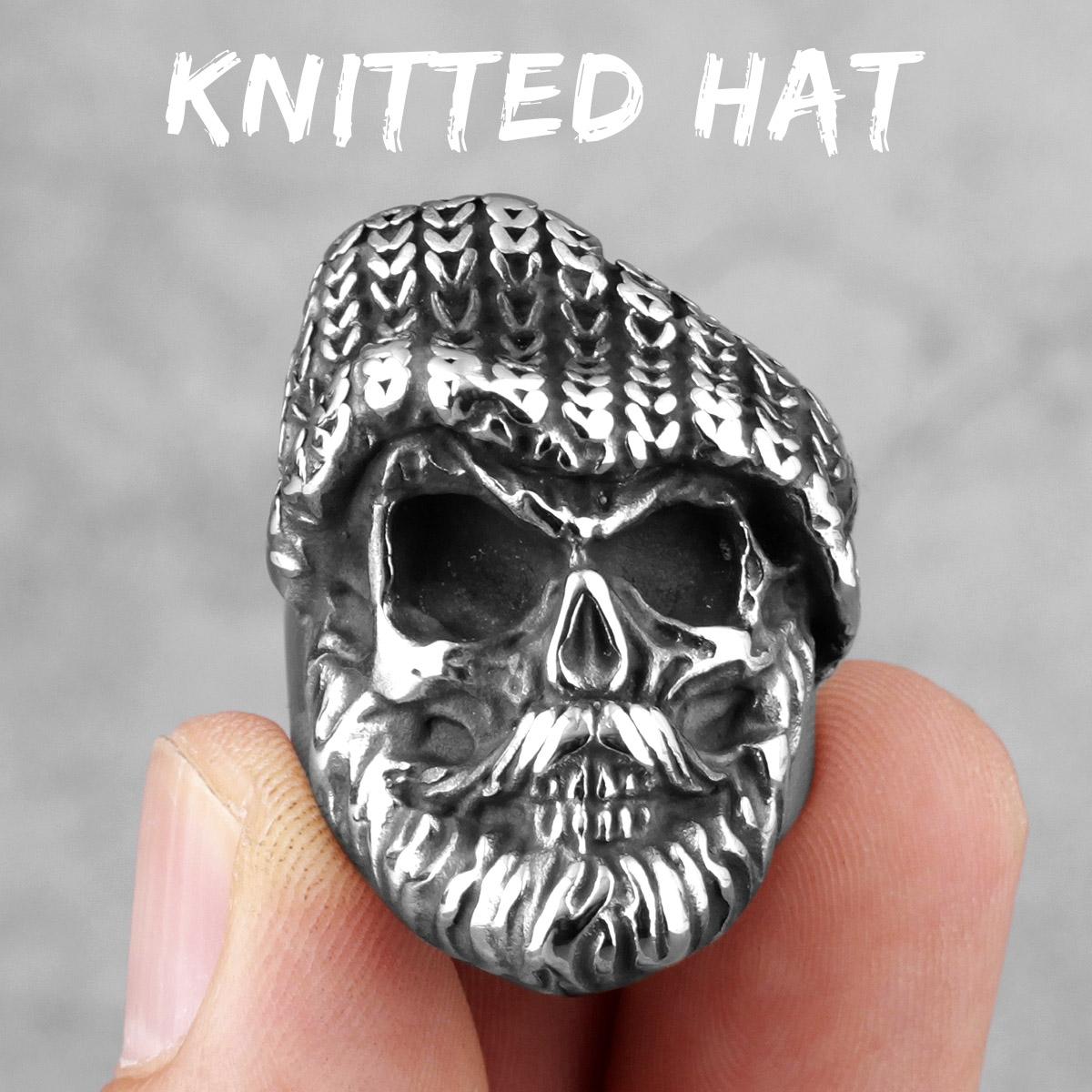 

Чоловічі готичні кільця з черепом із нержавіючої сталі, скелет, панк, хіп-хоп, чорний, крутий для чоловіків, хлопчиків, ювелірні вироби, творчість, подарунок оптом 11