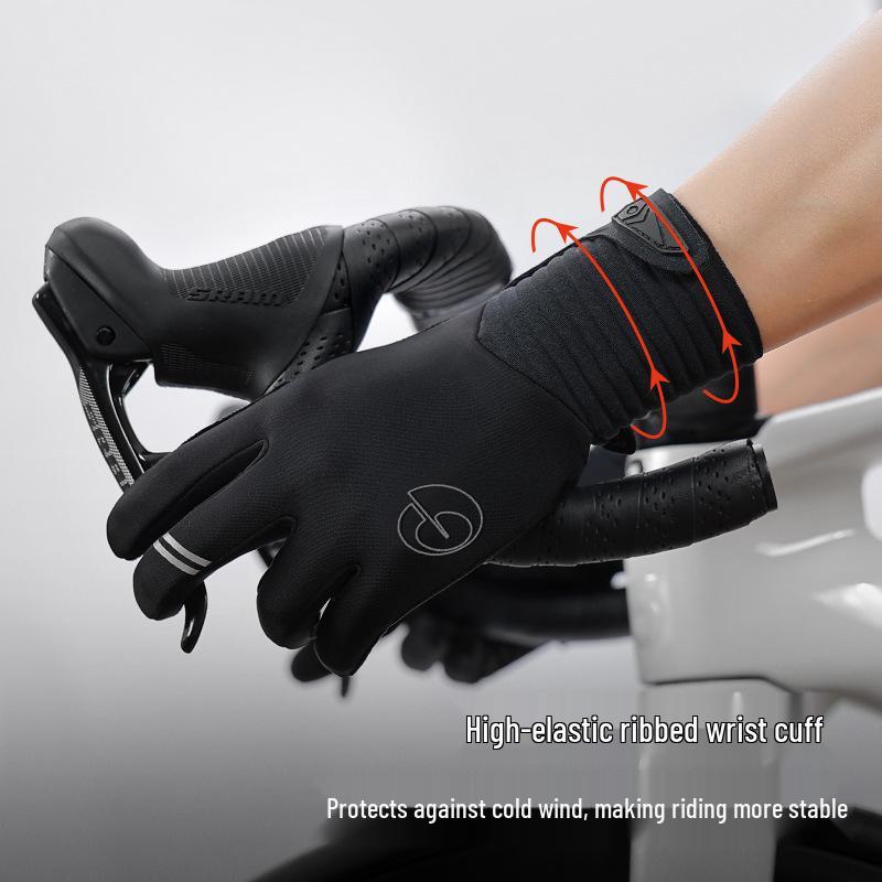 Unisex Fleece Cycling Gloves for Autumn & Winter – Warm, Non-Slip, Outdoor Sports Glove for Road Biking (DB75)