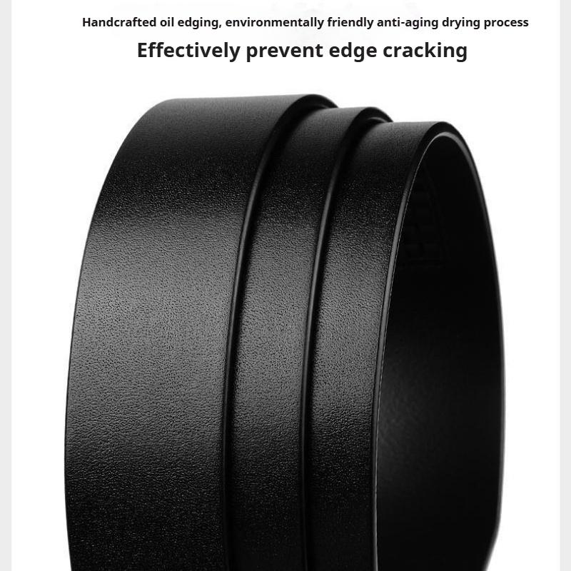 Men's Genuine Leather Belt Without Head and Buckle, Automatic Buckle, Extended Belt, Men's Belt
