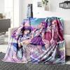 1Pc Purple Hair Hunter Blanket For Couch Bed Plush Cozy Fuzzy Blanket Super Soft Warm Blankets For Fall And Winter 0918206
