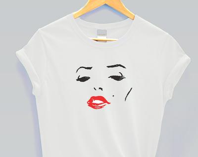Vintage Marilyn Monroe Porträt T-Shirt: Lässiges Grafik-T-Shirt