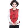 Vintage Jacquard Vest for Middle-Aged & Elderly Women - Spring/Autumn Chinese Style