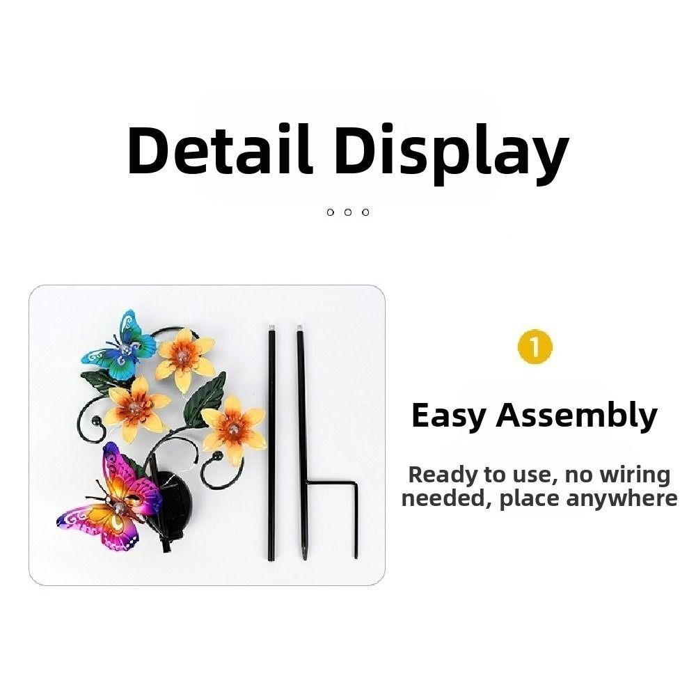 Realistic Solar Garden Floor Lamp Waterproof Solar Stake Light Landscape Lawn Lamp  House