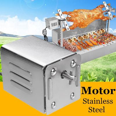70kgs 15w carvão para churrasco grelhador de aço inoxidável ao ar livre torrador cordeiro cabra frango espeto rotisseries cozinhar motor elétrico