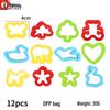 Children's Animal & Geometric Clay Mold Set with Play-Doh Cutters and Rolling Pin