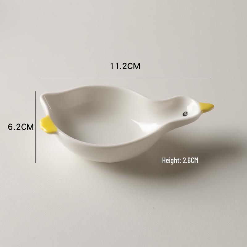 Kreative Cartoon Geprägte Keramik Saucenschale - Mini Niedliche Hot Pot Dipping- & Snackschale