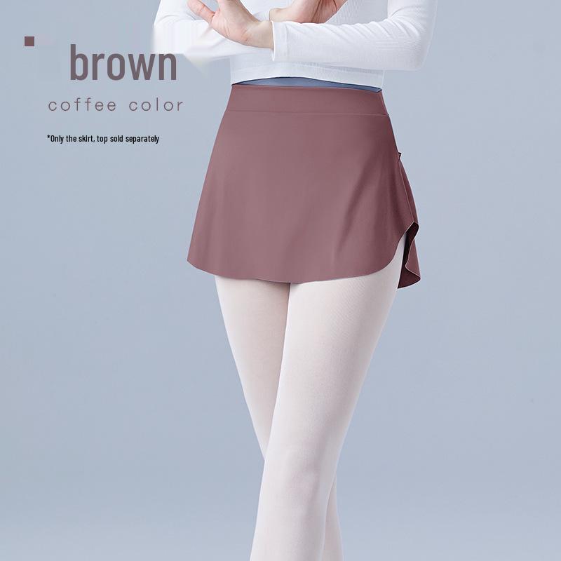 Adult Women's Ballet Dance Practice Slimming Half-Length Skirt with Side Slit