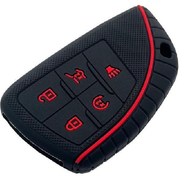 5 Buttons Silicone Smart Key Fob Cover Fit for Sierra 1500 Silverado 1500 250