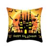 Halloween Throw Pillow Cover Linen Print Halloween Home Decor Cushion Cover Sofa Cushion Back Cushion