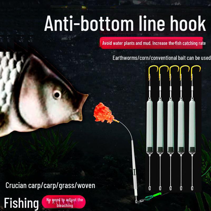

European Anti-Bottom Fishing Hook with Gold Sleeves