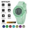 Sanda Wielofunkcyjny Zegarek Sportowy dla Młodzieży: 7-kolorowa lampka nocna z timerem odliczającym