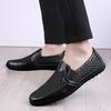 Herren Sommer Leder Loafer Freizeit Schuhe Atmungsaktiv Herren Sneaker Mode Komfort Männlich Outdoor Schwarzes Gummi Flach Herren Schuhe