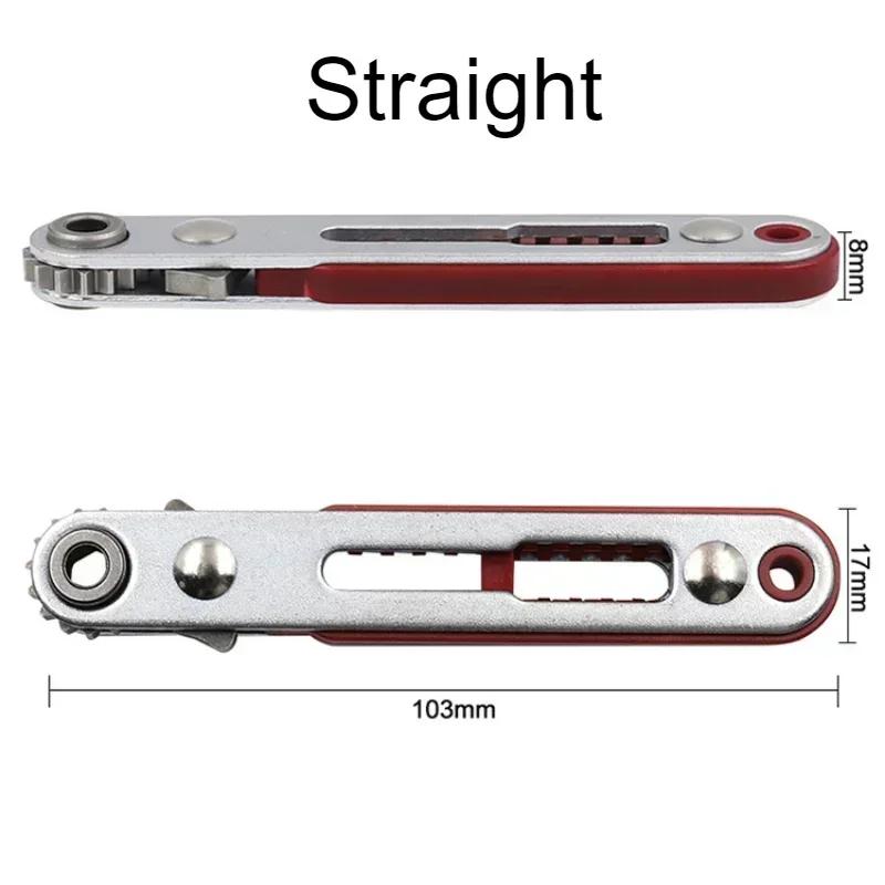 1-3pcs Mini Multi-function Two-way Ratchet Flat Head Elbow Flat Screwdriver Ratchet Wrench Cross-shaped Hexagonal Head Tools