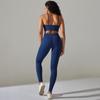 Ribbed Seamless Yoga Set Women Workout Clothes Gym Sportswear High Waist Leggings 2Pcs Sports Suits