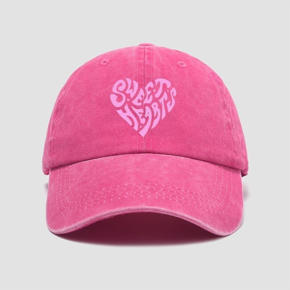 

Sweet Heart Printed Visor Baseball Cap Baseball Hats For Man Women Hiking Fishing Vacation рожевий червоний колір