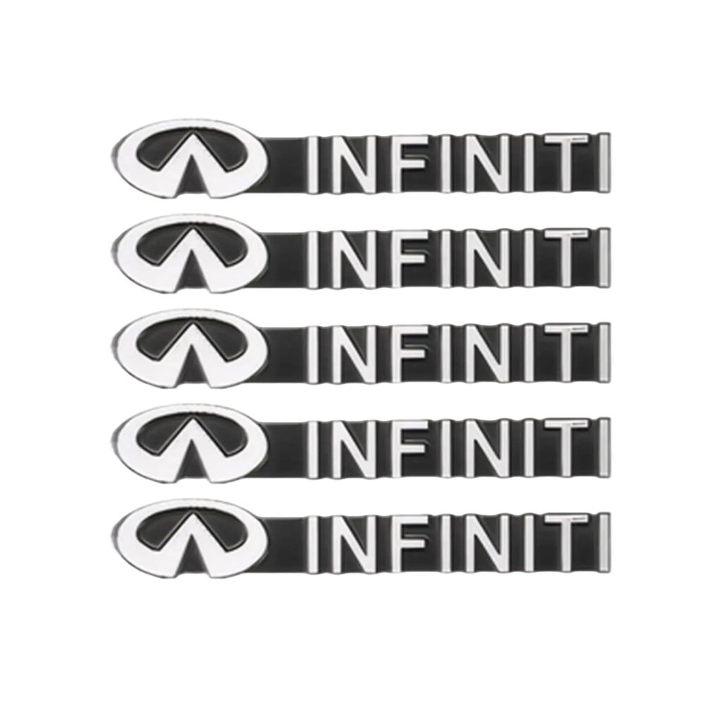 DEVENTORZ Infiniti Car Horn Logo Sticker Car Logo Decoration Sticker Set of 5 3D