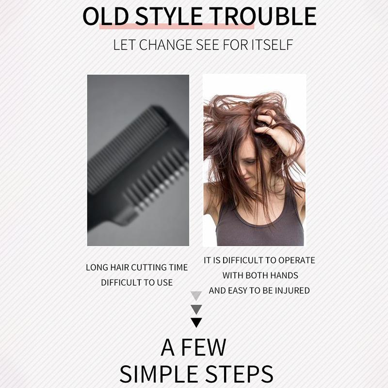 Portable Electric Hair Clipper Multi-Feature Rechargeable Split-End Hair Trimmer