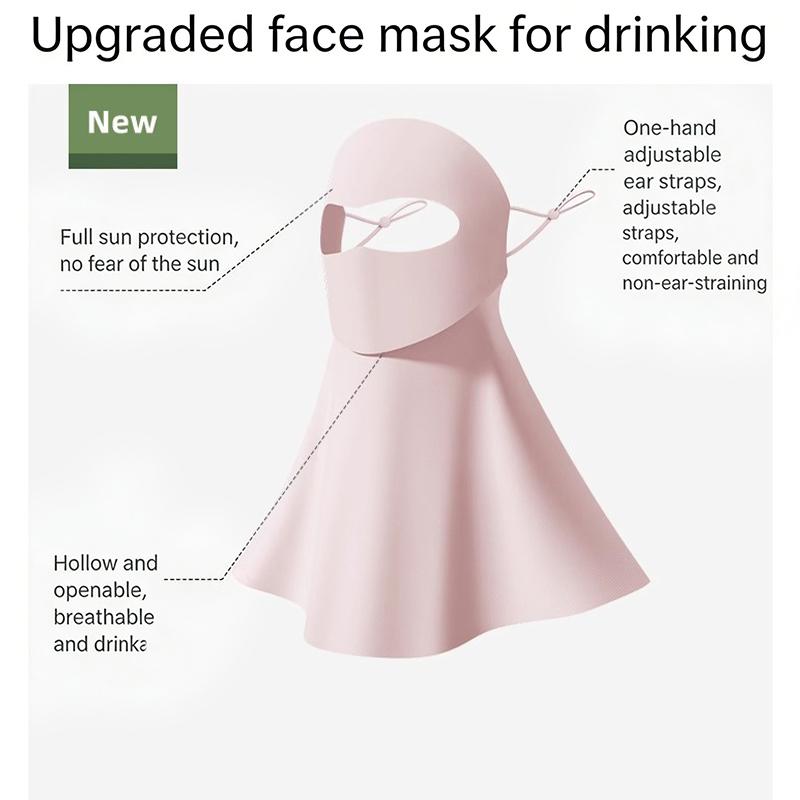 Damen Sonnenschutz-Gesichtsmaske Atmungsaktiv Und UV-Schützend Geeignet Für Sommer Outdoor Radfahren