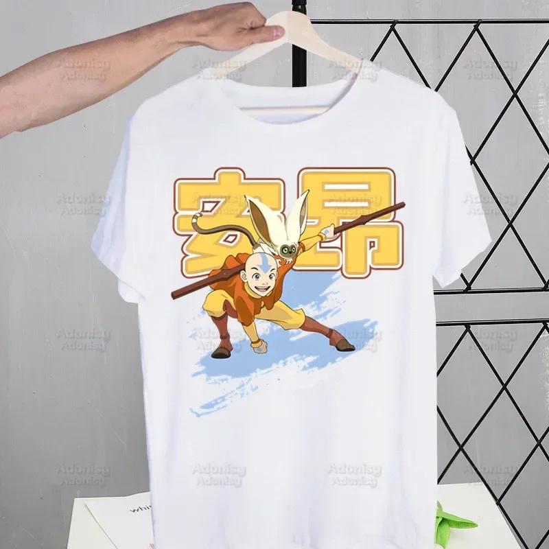 Appa YIP YIP Avatar Kreslené Tričko Pánské Retro Poslední Vládce Vzduchu Vrcholy Trička Harajuku Tričko Streetwear Hip Hop Pánská Trička